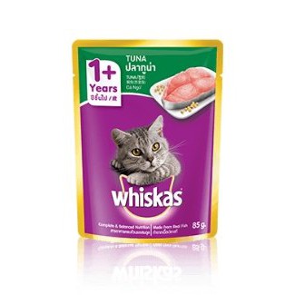 MAKANAN KUCING WHISKAS POUCH TUNA 85GR