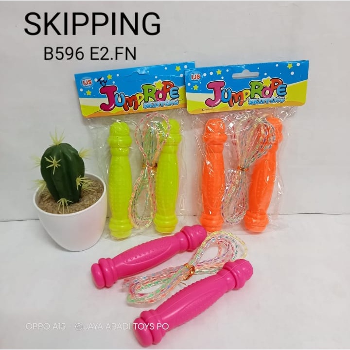 B596 - MURAH Mainan Skipping Skyping Jump Rope Warna Warni B 596