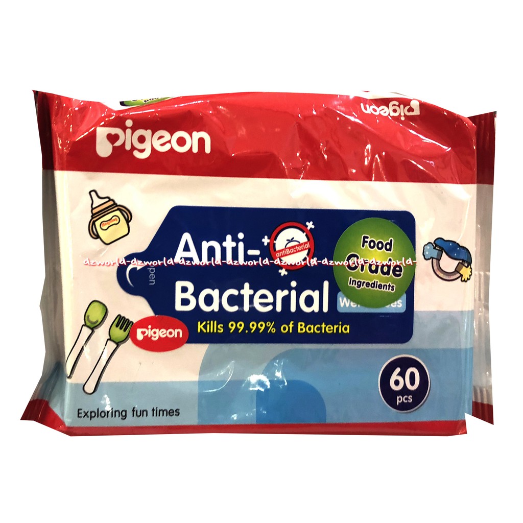 Pigeon Anti Bacterial Food Grade 60pcs Tissue Pigen Pigeon Anti Bacterial Baby Wet Tissue 60 Sheets