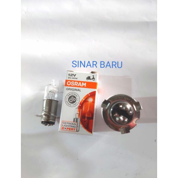 BOHLAM BOLA LAMPU DEPAN MOTOR SUPRA KAKI 3 MEREK OSRAM 12V/35WATT