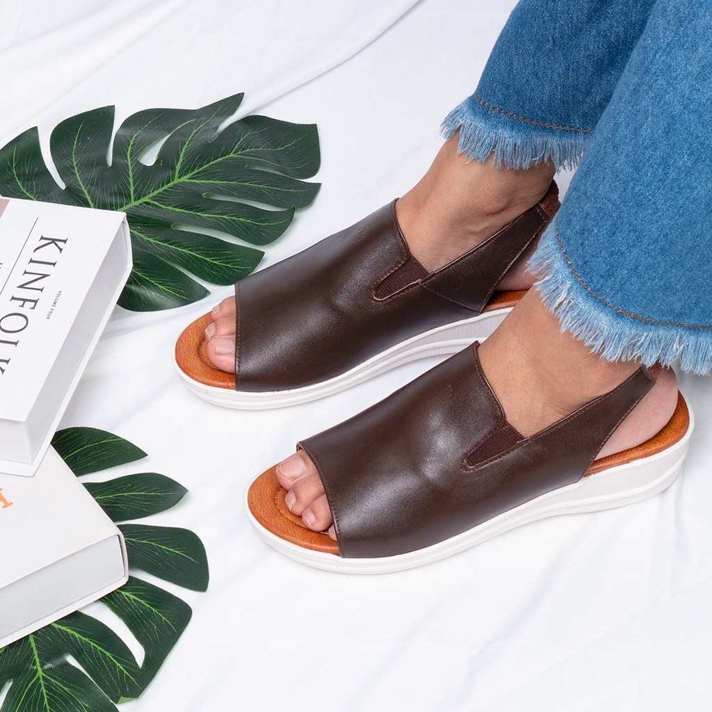 VIDHA Sepatu Sandal Wanita Wedges Sendal Wanita Tinggi Wedges Modern