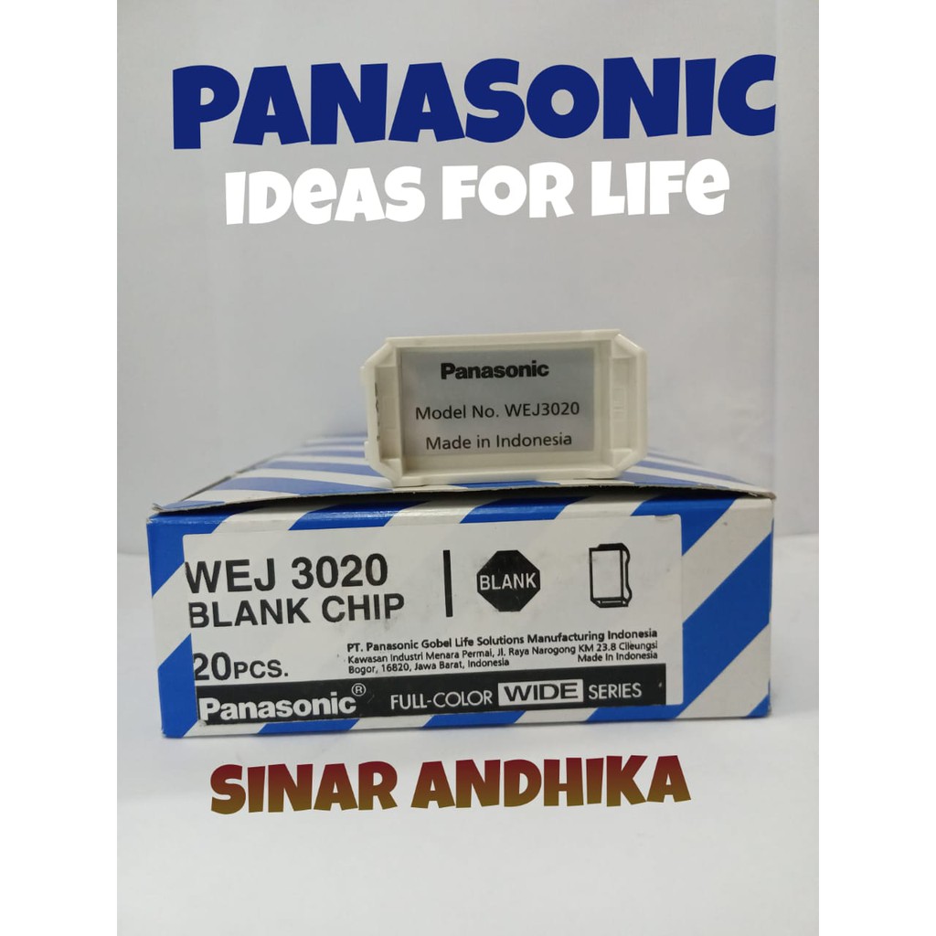 PLAT PENUTUP / BLANK CHIP PUTIH PANASONIC WEJ 3020