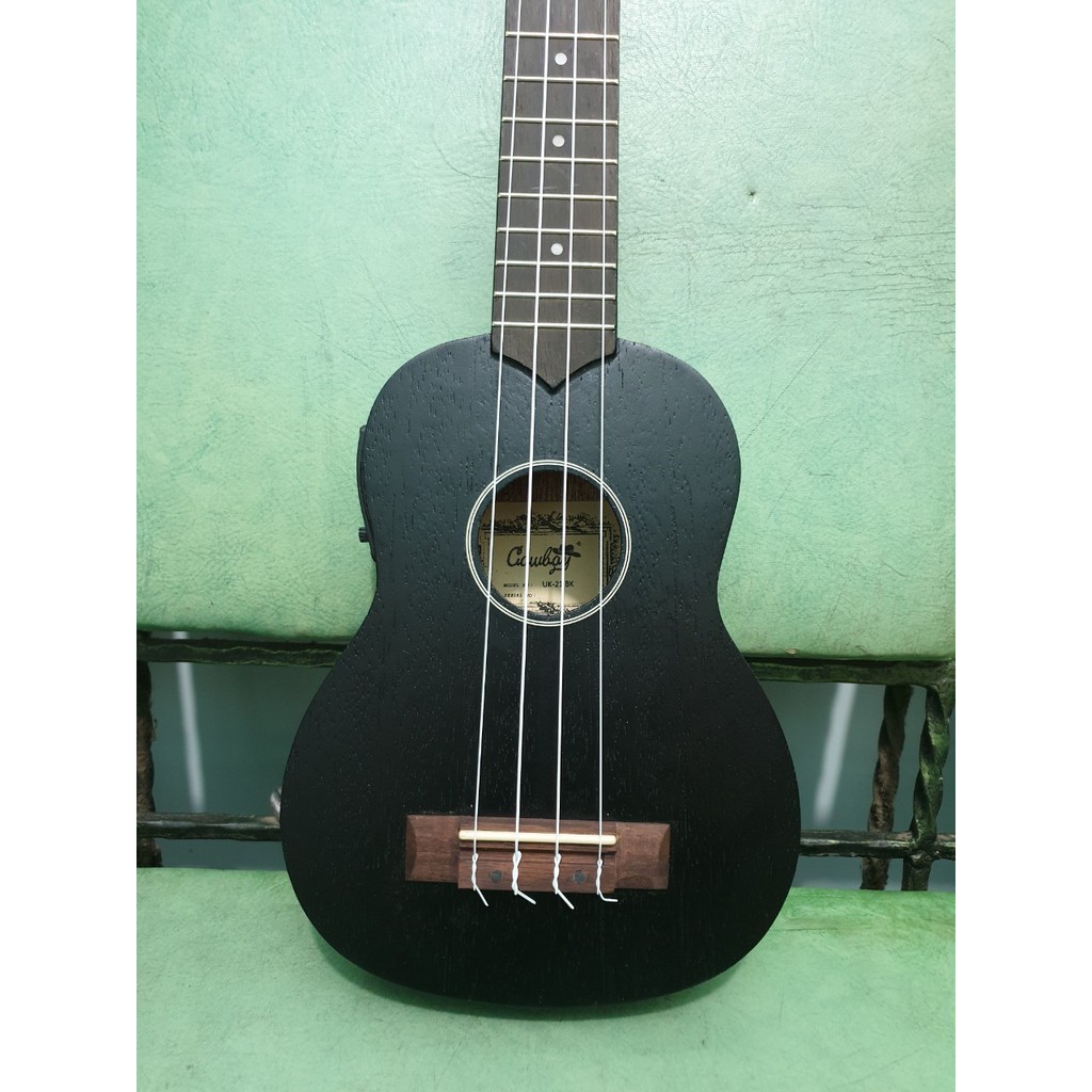 Ukulele Elektrik Soprano Merk Cowboy Original Tipe Uk-21 BK Hitam EQ TUNER Murah Jakarta