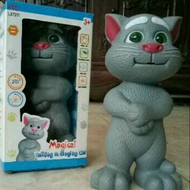  mainan  boneka tom cat rekam suara ukuran kecil pandai 