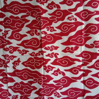 Kain batik katun tulis mega mendung merah putih | Shopee Indonesia