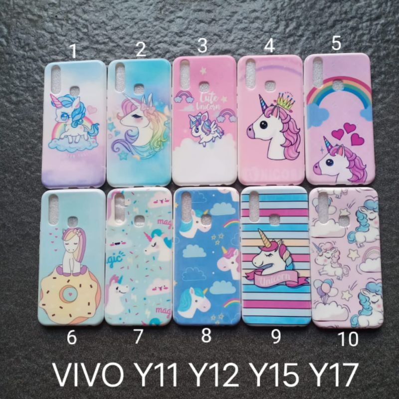 Case gambar vivo Y11 Y12 Y12i Y15 Y17 Y3 2019 U10 motif cewek ( 7 motif ) soft softcase softshell silikon cover casing kesing housing