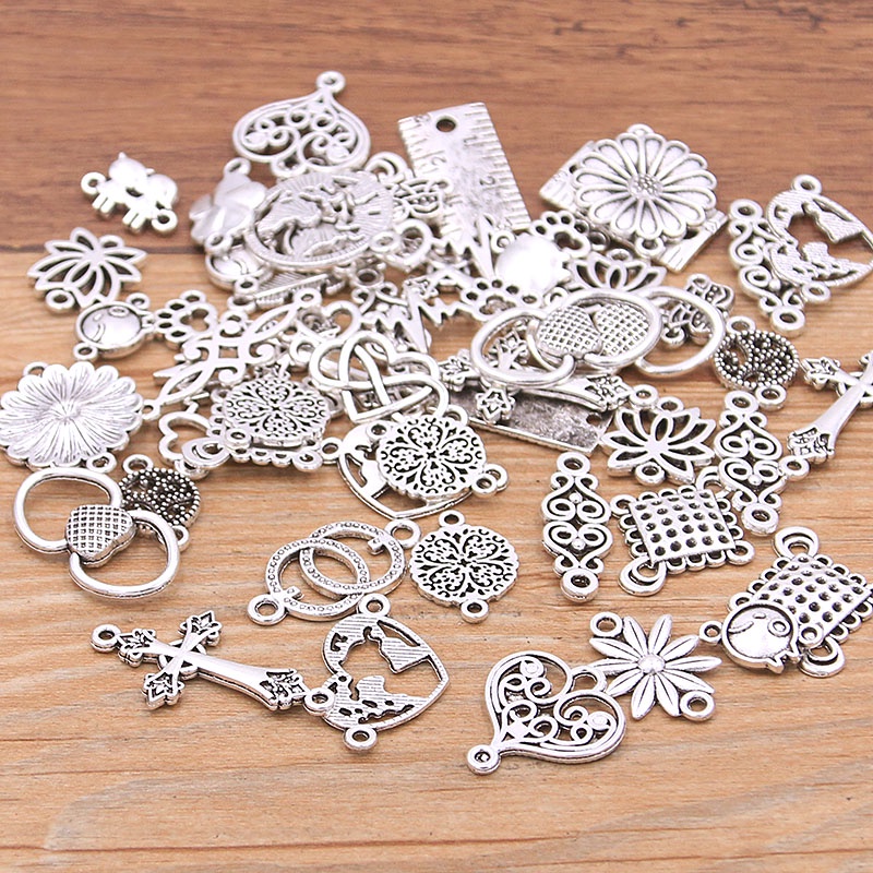 20pcs Konektor Perhiasan Handmade Diy Bahan Metal Alloy Charms