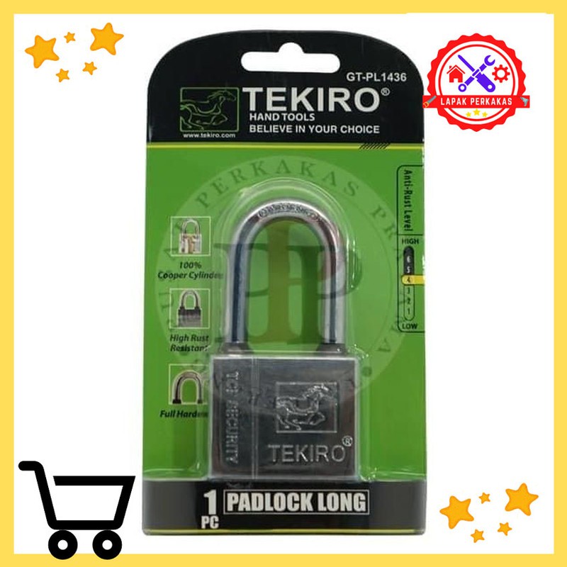 Tekiro gembok panjang 40 mm / gembok rumah / kunci gembok