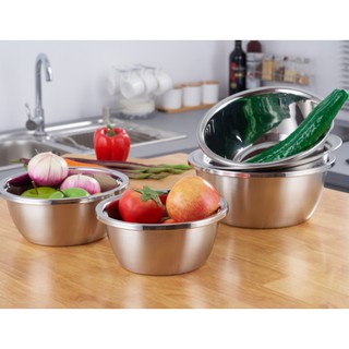 Baskom Dapur 1 Set Isi 5 Dari Stainless Steel Super Tebal Baskom Dapur 1 Set Isi 5 Dari Stainless Steel Super Tebal