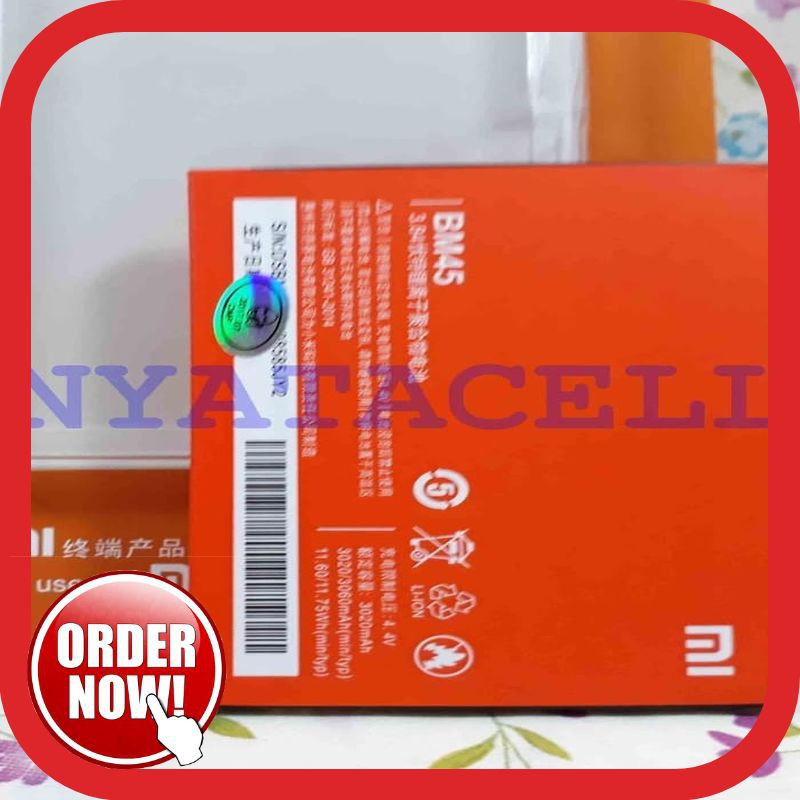 MURAH Baterai Ori 99 Xiaomi Redmi Note 2 /Prime /Batre Original 99%