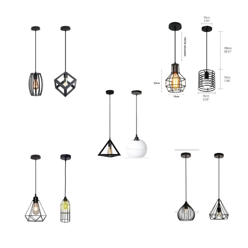 Lampu Gantung 1 Set Kubus Modern Lampu Hias Minimalis