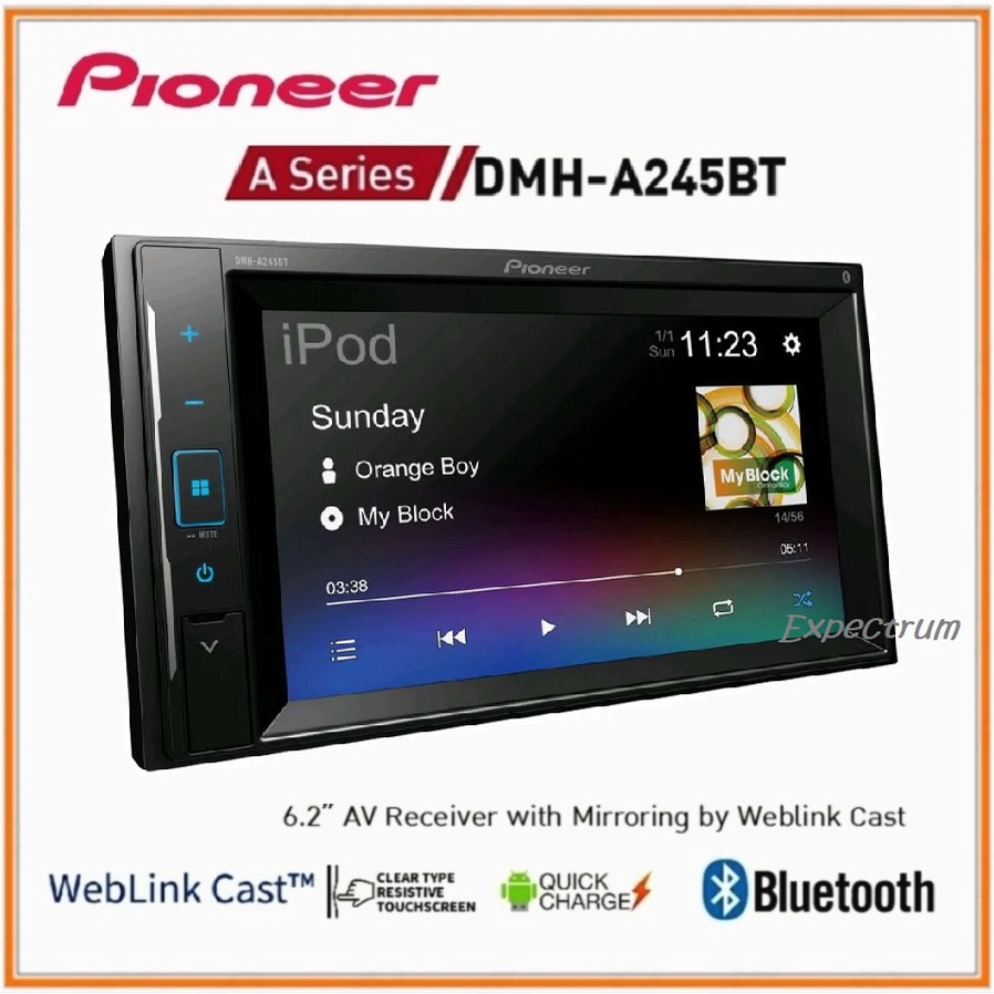 Pioneer DMH-A245BT / A245BT Headunit 2 Din Mirroring by WEBLINK CAST