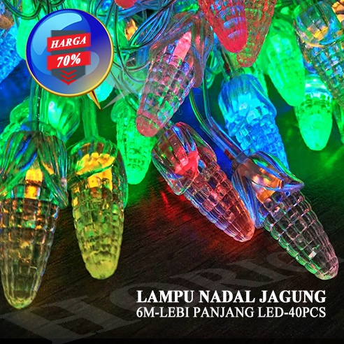 LAMPU NATAL BESAR JAGUNG/LAMPU LAMPU NATAL Lampu tidur Lampu lanskap Lampu TUMBLR LED PREMIUM  LAMPU NATAL JAGUNG/LAMPU TUMBLR/LAMPU HIAS 6M