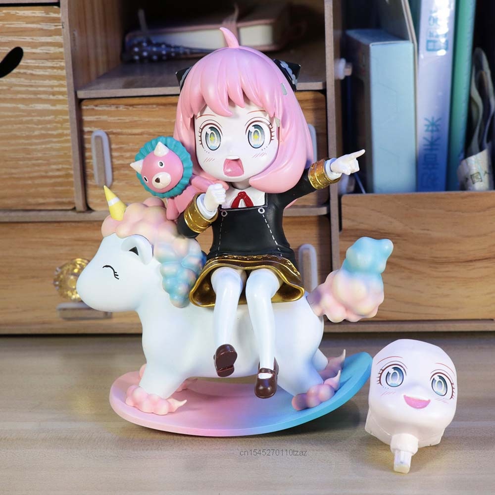 Spyx Mainan Boneka Keluarga Cockhorse Anya Forger Kepala Dapat Bergerak Bahan PVC