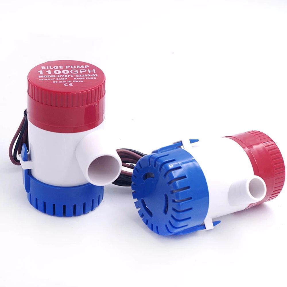 QUINTON Boat Accessories Water Pumps Submersible Boat 1100gph/750gph 12v/24V Seaplane Houseboat Electric Motor homes Float Switch Boat Bilge Pump