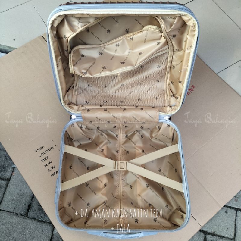 Koper Kabin Fiber 16 Inch Polo Garden Expandable Model Pramugari Pilot Roda 4 Putar Premium