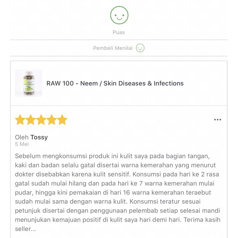 RAW 100 Neem / Jerawat, Gatal, Bisul, ISK, Diabetes, obat herbal mimba-1