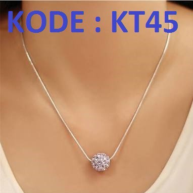 Kalung Titanium Crystal Anti Karat PGM KT45 JAMIN ANTI KARAT