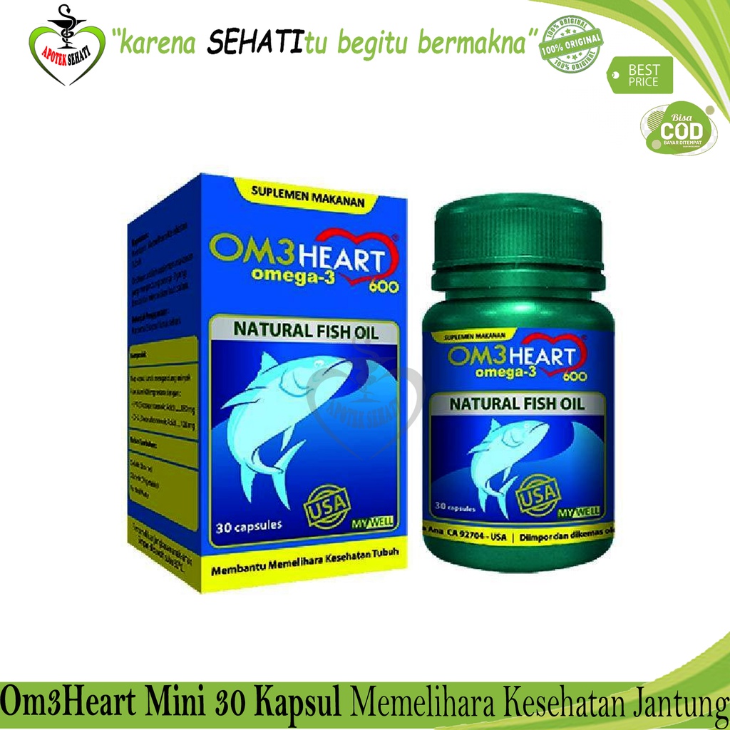 Omeheart Kapsul Minyak Ikan Omega 3  Suplemen Makanan Untuk Penurun Lemak Darah