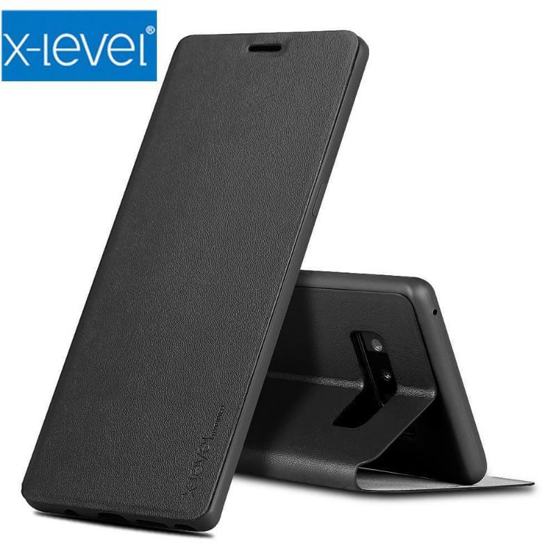 SAMSUNG NOTE 8 - Flip Cover Mirror clear view Standing Premium