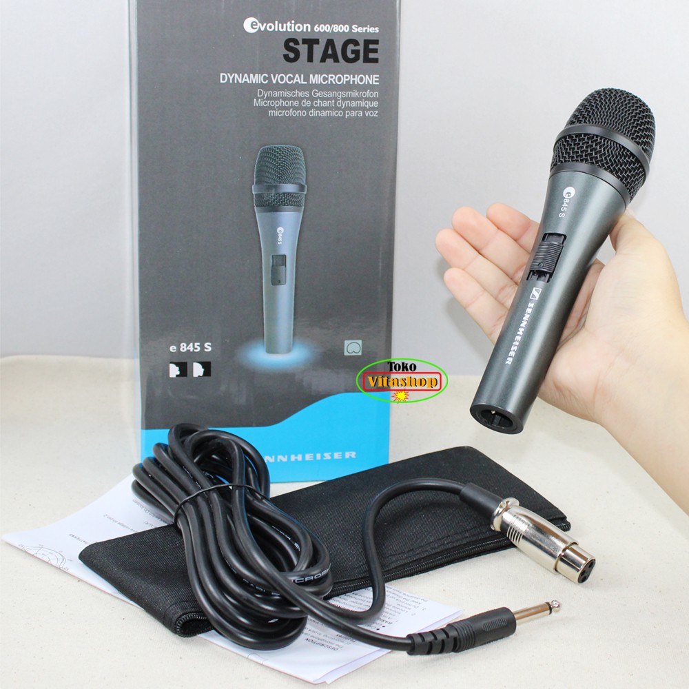 Microphone Kabel Sennheiser E845S Mic Cable Profesional / Mik Vocal