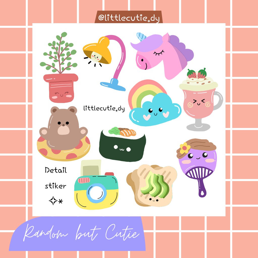 

Stiker lucu - Random but Cutie