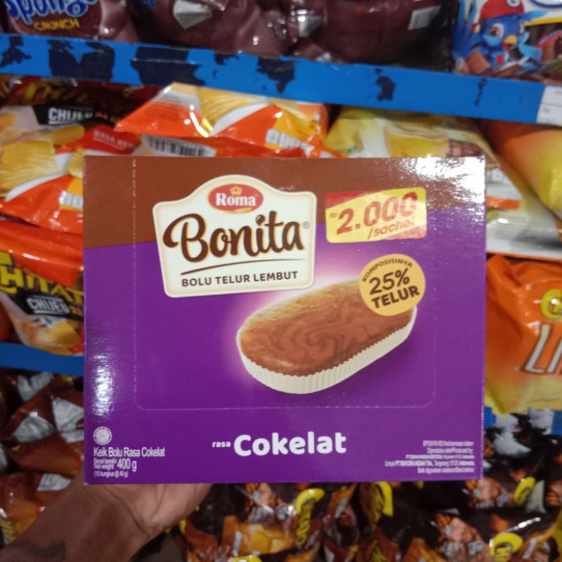 

Yummer l Snack camilan Roma Bonita Bolu Cokelat 1 pack