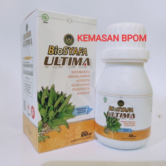 

BIOSYAFA ULTIMA / RAMUAN HERBAL UNTUK MEMBANTU PROSES PENYEMBUHAN KANKER