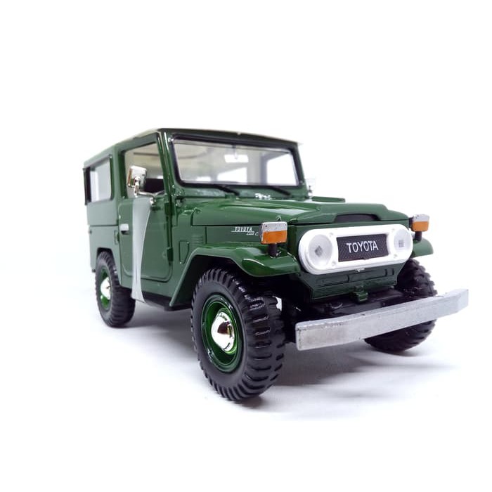 Miniatur Mobil Jeep Hardtop Toyota Land Cruiser FJ40 Dark Green Diecast