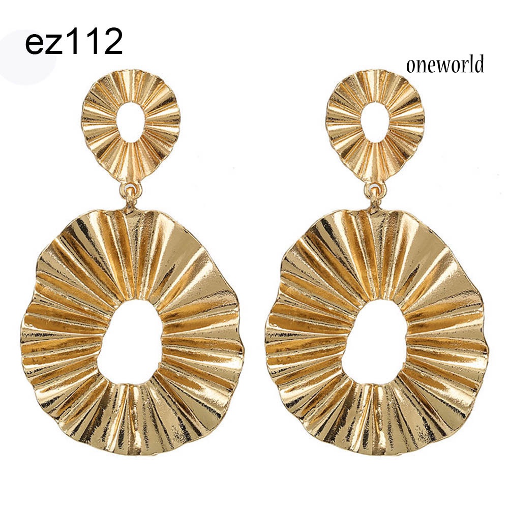 OW# Fashion Women Square Round Geometric Dangle Ear Stud Earrings Statement Jewelry