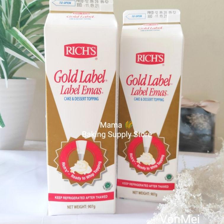 

Y RICH'S RICH RICHS GOLD WHIPPING CREAM KRIM TOPPING ➵➱ ➫