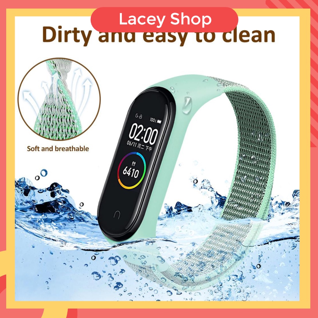 Tali Nylon Strap Xiaomi Miband 3 4 5 6 7 8 9 Velcro Band