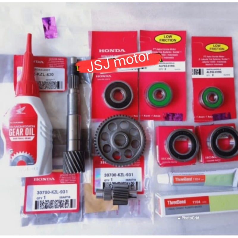 GEAR RASIO GIGI RASIO AS PULLY AS RODA PAKET BEARING LAHER RASIO+OLI GARDAN TREEBON BEATF1 VARIO 110