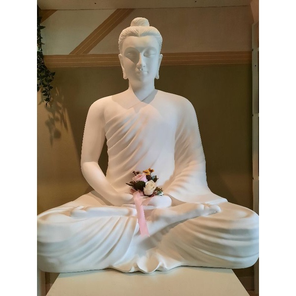 Rupang Buddha Myanmar Putih 100cm - TERBARU DAN TERLARIS DI BERBAGAI VIHARA