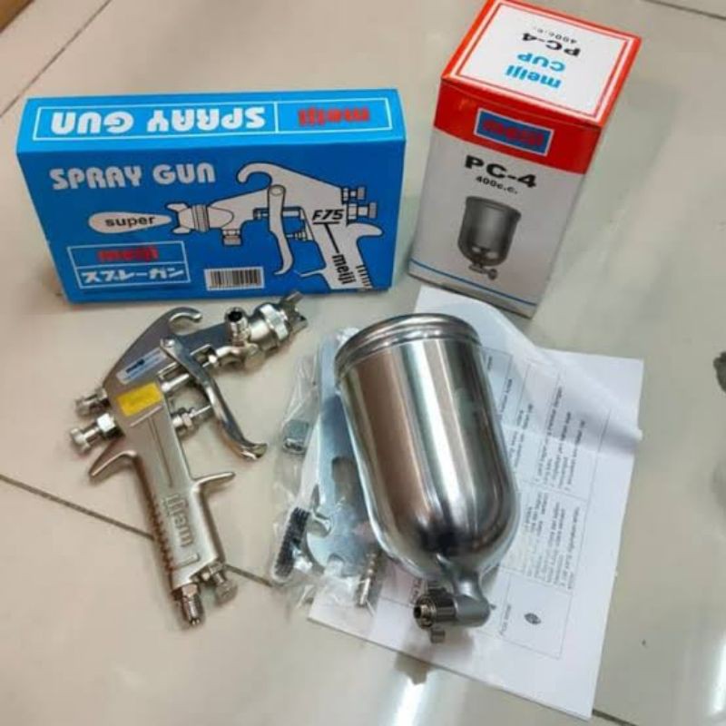 spray gun meiji F75 tabung atas