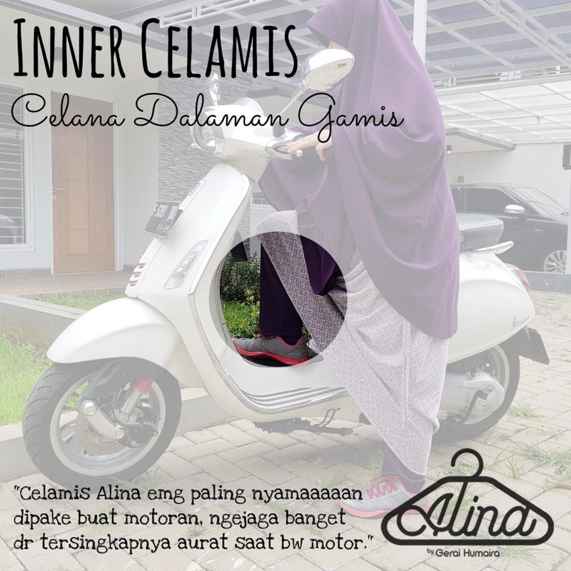 Celamis Wanita Alina - Celana Daleman Gamis Jumbo dan All Size - Inner Pants Spandex Ballon Terlaris