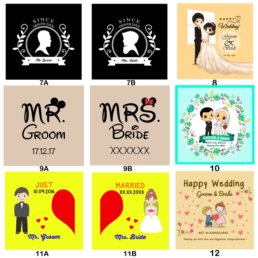 (Custom Nama) Bantal Custom Kado Hadiah Wedding Pernikahan Anniversary Unik Bagus 30x30