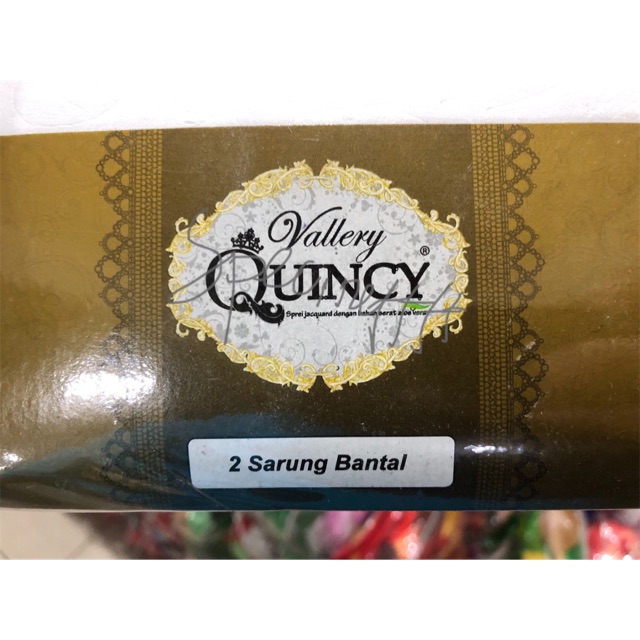 2 sarung bantal tidur emboss quincy vallery