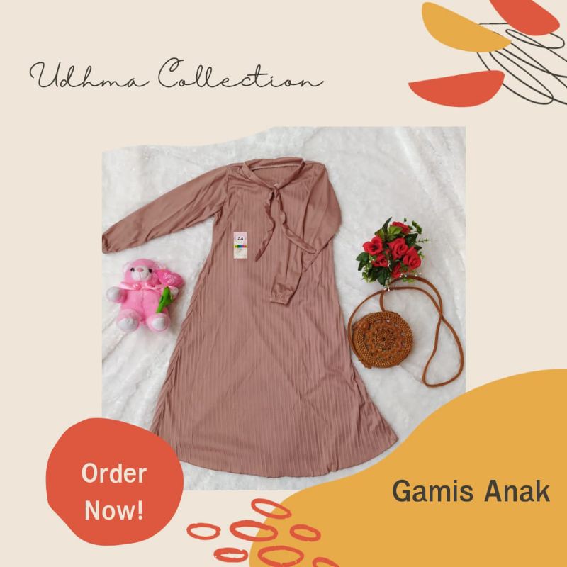 GAMIS PLISKET ANAK / UKURAN 6-9 TAHUN