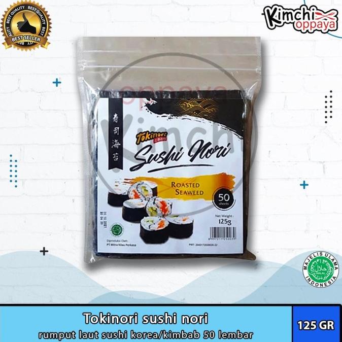 

Tokinori Sushi Nori Halal Rumput Laut Sushi Korea Kimbab 50 Lembar