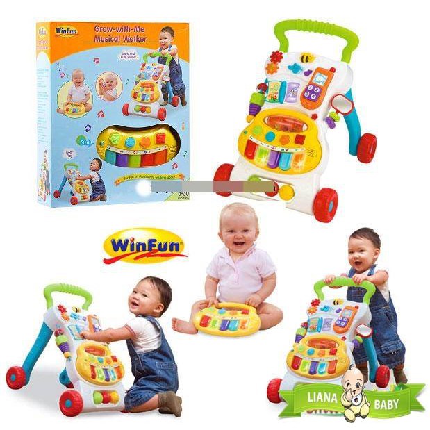 Winfun Push Walker Grow with Me Musical Walker ( MAINAN ANAK / BELAJAR JALAN )