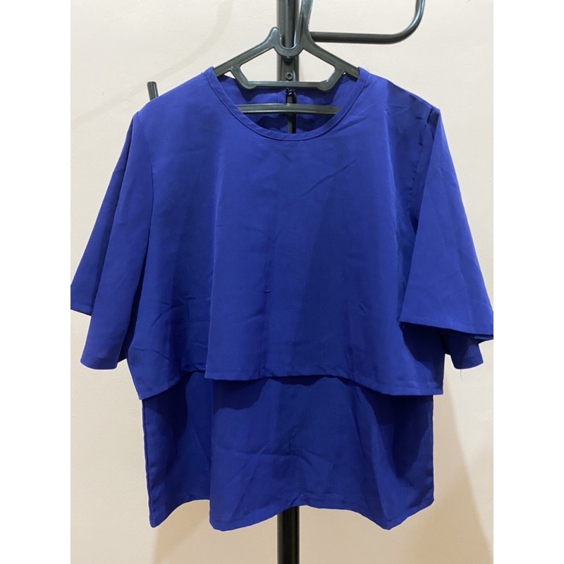 [PRELOVED] Blouse Biru Dongker