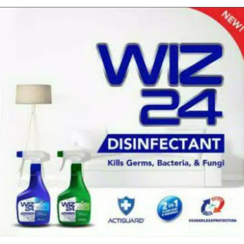 DISINFEKTAN WIZ 24 REFILL ISI ULANG 450 ML DESINFECTANT SPRAY ANTISEPTIK SURFACE