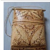 Tas Bambu Genta Pemangku motif ukiran Bali