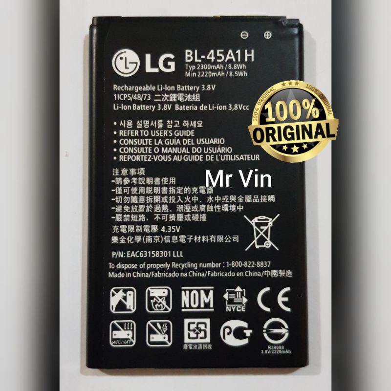 Baterai LG K10 2016 4G BL-45A1H F760S 760L 760 K Original Batre Baterai Lg k10 2016