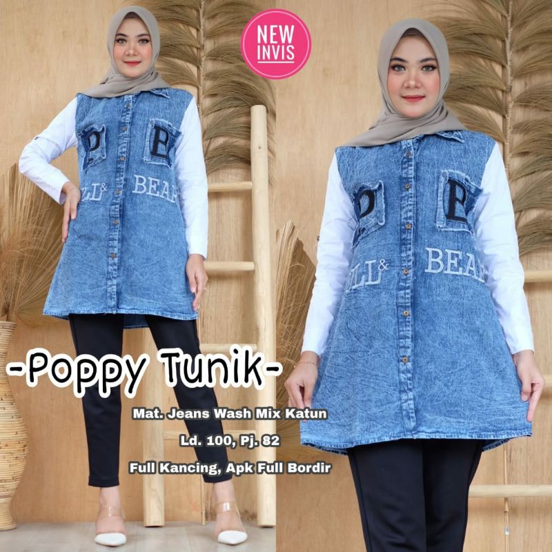 POPPY TUNIK//JEANS TUNIK//TUNIK