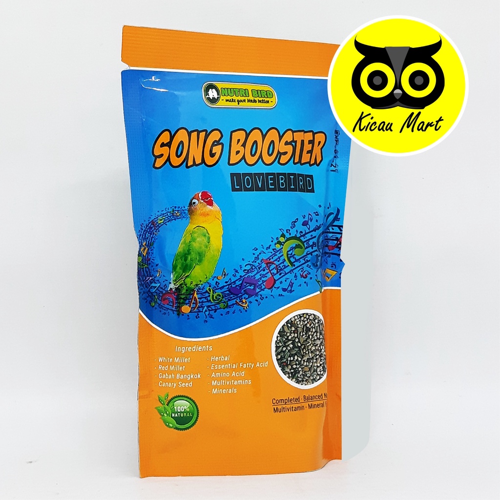 PAKANAN MAKANAN LOMBA TERNAK BURUNG LOVEBIRD DAN PARUH BENGKOK MILET SONG BOOSTER NUTRIBIRD PSBLBFY