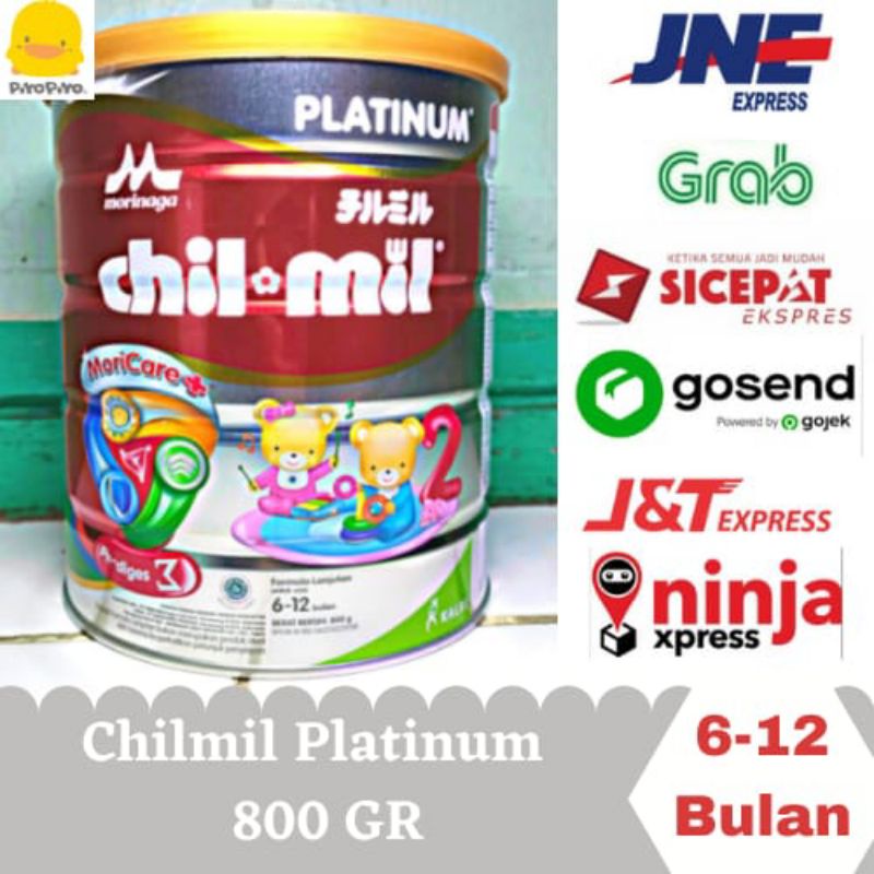 Susu Morinaga ChilMil Platinum 800 Gr 6-12 bulan Platinum ChilMil Plat Kaleng