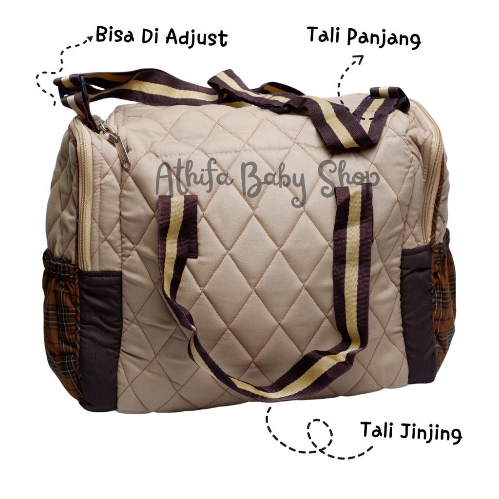 Tas Besar Popok Perlengkapan Bayi Diaper Bag Baby Scots Embroidery Kado Ibu Hamil Melahirkan