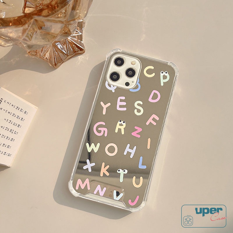 Casing iPhone 13 11 7Plus 8Plus XR X XS Max 13 Pro Max 12 Pro Max 7 8 + 11Pro Max SE 2020 Shockproof Motif Huruf